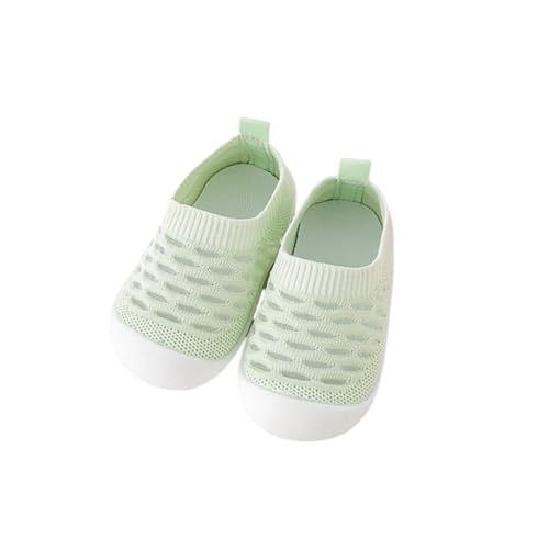 SUPTTING Zapatos de punto para bebé, antideslizantes, ligeros, cómodos, transpirables, de malla, para recién nacidos, Estilo A03 Verde, 24 EU