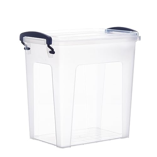 Superio Mini Deep Storage Organizer Bin with Lid X-Deep Small Clear Storage Box with Latch for Home, Kitchen, Garage- Store Toys, Food, Supplies, and Hair Accessories (3.75 Quart)