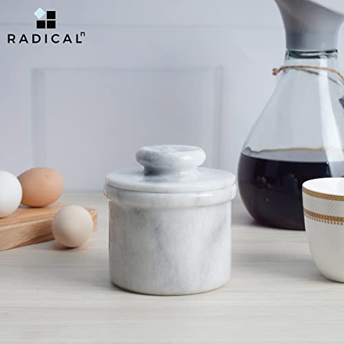 Butter Keeper Cover Pot White Handmade Marble French Butter Storage Crock Keeper For Kitchenware #TOP1