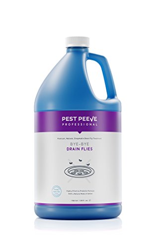 Bye-Bye Drain Flies — Natural, Scum-Eating, Odor Eliminating Drain Fly Killer Treatment — Safe and Eco-Friendly, Sweet Grape Scented — US Made, 1 Gallon