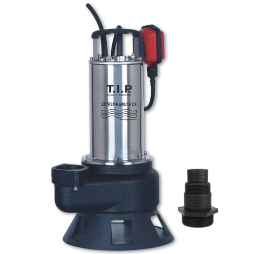 Produktfoto von T.I.P. Extrema 600/14 CX Edelstahl Schmutzwasser Tauchpumpe - Baupumpe mit 36.000l/h Leistung, Wasserdicht, Robust für…