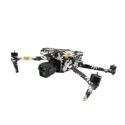 Image of MightySkins Glossy Glitter Skin Compatible with DJI Air 3 - Daisies | Protective, Durable High-Gloss Glitter Finish | Easy to Apply, Remove, and Change Styles