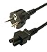 Produktbild odedo Netzkabel 1.8m Meter 3 polig Stromkabel Kleeblatt für Netzteil Notebook Laptop TV CEE 7/7 zu IEC C5 schwarz