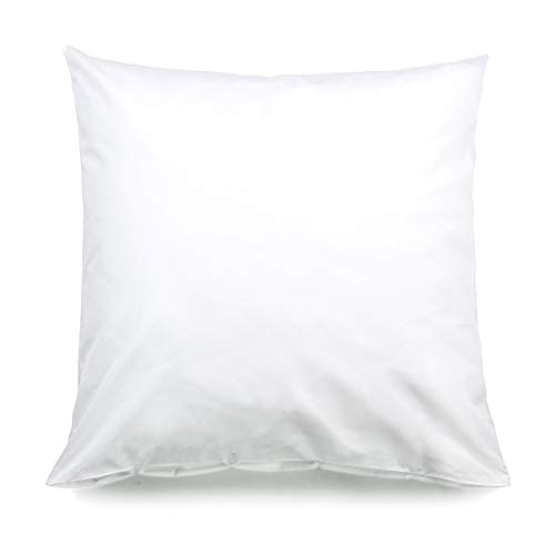 Sanddollar hochwertiger 100% Baumwoll-Perkal Kissenbezug Bettkissenbezug 80 x 80 cm Knopfleiste Uni Weiß Uni White Cover