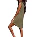 Womens Sleeveless Swimsuit Coverup Cotton V Neck Bathing Suit Cover Ups Fashion Swimwear Bikini Beach Cover-Up Dress(Army Green,Large)