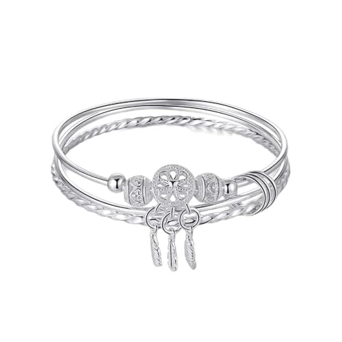 Bracelet à breloques plumes idéal pour illuminer vos tenues d'été