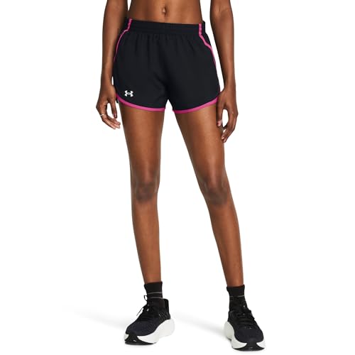 Under Armour Fly by Shorts Black/Astro Pink/Reflective SM (US 4-6)