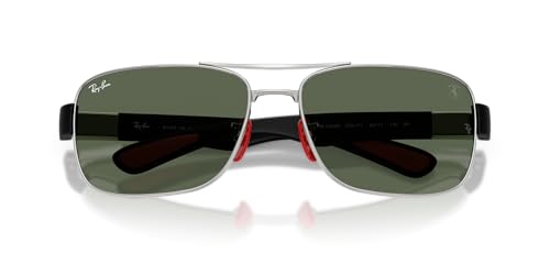 Ray-Ban RB3763M Sunglasses, Silver/Dark Green, 64 mm - image 5