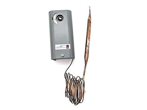 Johnson Controls A19AAF-21C Penn Series A19 - Mando a distancia de bombilla, diferencial fijo cerrado, acción de conmutación SPDT, rango de 4 a 32 °C, diferencial de 0,8°, bombilla de 1 cm x 12,7-1,9