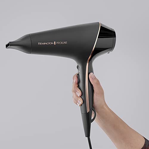 Remington PROluxe Midnight Hair Dryer (OPTIheat Technology for Long-Lasting Results, Ionic Conditioning for Frizz Free Hair, Diffuser, 2 Concentrators, Powerful, Professional, 2400W, Black) AC9140B - Image 6