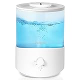 加湿器 大容量 3L【2025年最新 UV×マイナスイオンのダブル除菌＆25W節電対策＆360°吹出口＆無階段ミスト調整】加湿器 卓上 超音波式 23dB静音 おしゃれ（アロマ/次亜塩素酸水/純水対応・空気清浄）上部給水・フィルター不要・簡単お手入れ 空焚き＆水漏れ防止 8色LEDライト リビング/寝室/オフィス/会社/家庭 18畳まで対応 乾燥/花粉症対策 PSE認証済み（10012E）