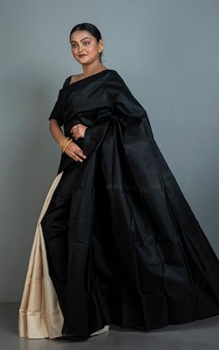 RUPLEKHA FASHION black bishnupuri silk saree in pure silk – image 3