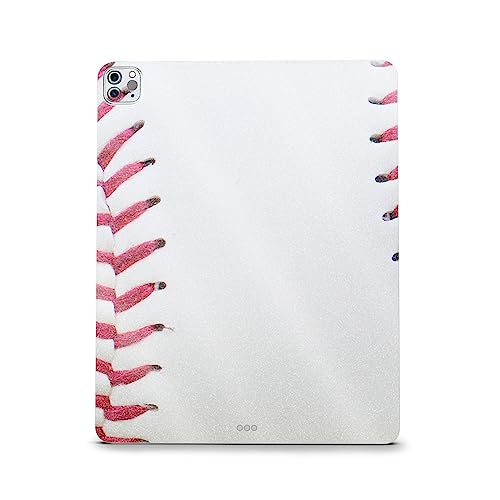Image of MightySkins Carbon Fiber Skin Compatible with Apple iPad Pro 12.9 inch M2 6th Gen (2022) Full Wrap Kit - Baseball Closeup | Protective Durable Textured Carbon Fiber Finish | Easy to Apply Made in The USA