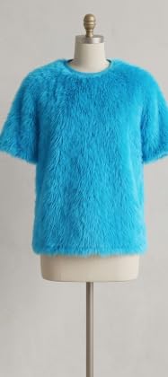 Image of Prokart Soft Faux Fur Fabric Cloth - 60 Inch Wide Pana | Fur Fabric Decorative Cloth for Crafting Soft Toys, Fancy Dress, Baby Photoshoot, Wedding Mandap & Party Decor (Blue, 2 Mtr)