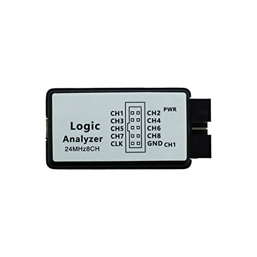 Image of DEVMO 24MHz 8CH 24MHz 8 Channel USB Logic Analyzer Device with EMI Ferrite Ring USB Cable UART IIC SPI Debug Compatible with Ar-duino ARM FPGA M100 SCM