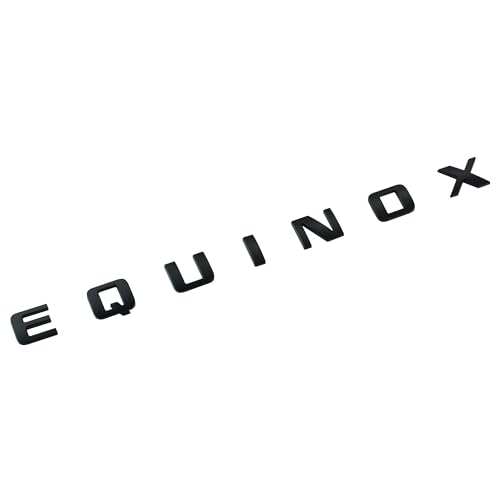Image of 2X Equinox Front Door Nameplate Letter Logo 3D Badge Emblem Sport Replacement for Equinox (Matte Black)