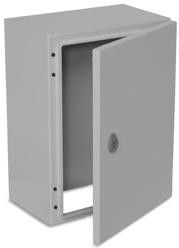 BOXEXPERT® Verteilerkasten außen wasserdicht [Schutzklasse IP66, Stahlblech] 400x300x200mm - Serie Treva | Schaltschrank außen | Stromkasten Außenbereich | Schaltkasten | Verteilerkästen