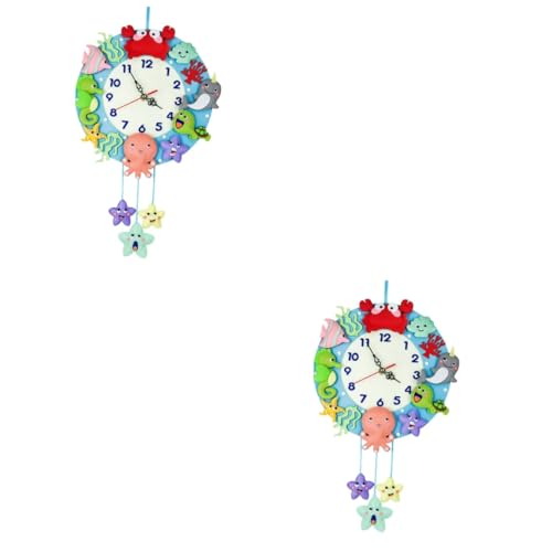 TOYANDONA 2pièces Kit Horloge Forêt Amusante Non-tissé Matériel De Bricolage Pour Accessoires Complètes Pour Création Artisanale Horloge