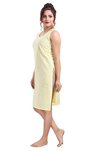 Image of Cotton Rich Camisole Slip for Women | Long Kurti Slip /Suit Slip /Camisole Slip Knee Length Inner(Long Inner)
