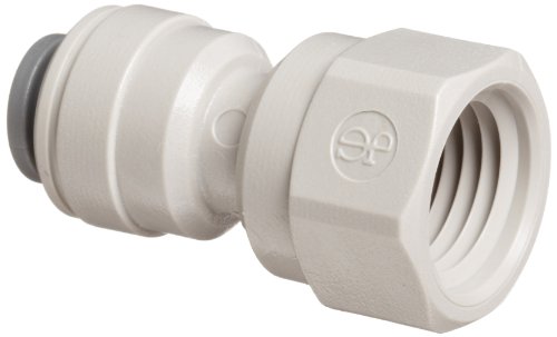 John Guest Acetal Copolymer Tube Fitting, Adaptor, 1/4" Tube OD x 1/4" NPTF Female (Pack of 10)
