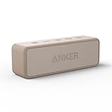 Anker SoundCore 2 (USB Type-C充電 12W スピーカー 24時間連続再生)【完全ワイヤレスステレオ対応/強化された低音 / IPX7防水規格 / デュアルドライバー/マイク内蔵】(ライトブラウン)