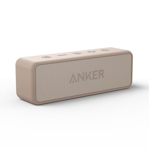Anker SoundCore 2 (USB Type-C充電 12W スピーカー 24時間連続再生)【完全ワイヤレスステレオ対応/強化された低音 / IPX7防水規格 / デュアルドライバー/マイク内蔵】(ライトブラウン)