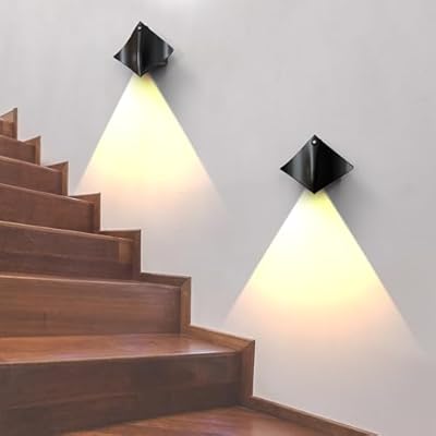 Wall Sconces Set of Two,Magnetic LED Wall Lights with Motion Detection, Wireless Wall Lamp with Rechargeable Battery Operated USB Port, Wall lights for bedroom Kids Closet Hallway Stairway Porch