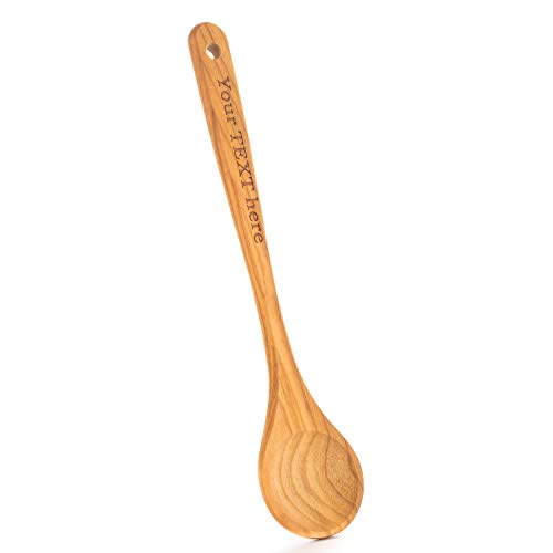 Tuuli Kitchen Cooking Spoon Made Of Cherry Wood With Individual Laser Engraving Personalised Wooden Cooking Spoon thumb #2