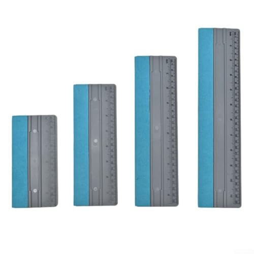 Set di 4 lavavetri per finestrini auto, 15,2/20/25/30,5 cm, in polipropilene e pelle scamosciata, con feltro, per l'installazione della tinta senza graffi e la rimozione delle bolle d'aria