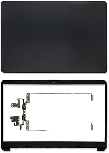 Black LCD Top Rear Lid Case Back Cover & Bezel & Hinges Compatible with HP 250 G8 255 G8 TPN-C139
