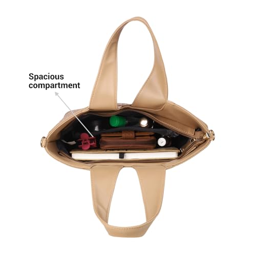 Image of Mochi Women Casual Faux Leather Satchel Bag with Adjustable Sling and Spacious Compartments