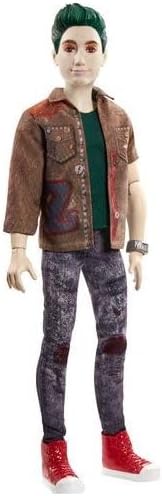 Mattel Disney Zombies 2 Toys, Zed Necrodopolis Zombie Fashion Doll Wearing Grunge Outfit & Accessories, 11 Bendable “Joints”