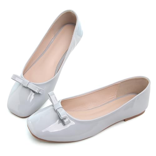 Image of Dear Time Women's Casual Foldable Ballet Flats Square Toe Ballerina Flats Shoes Comfortable
