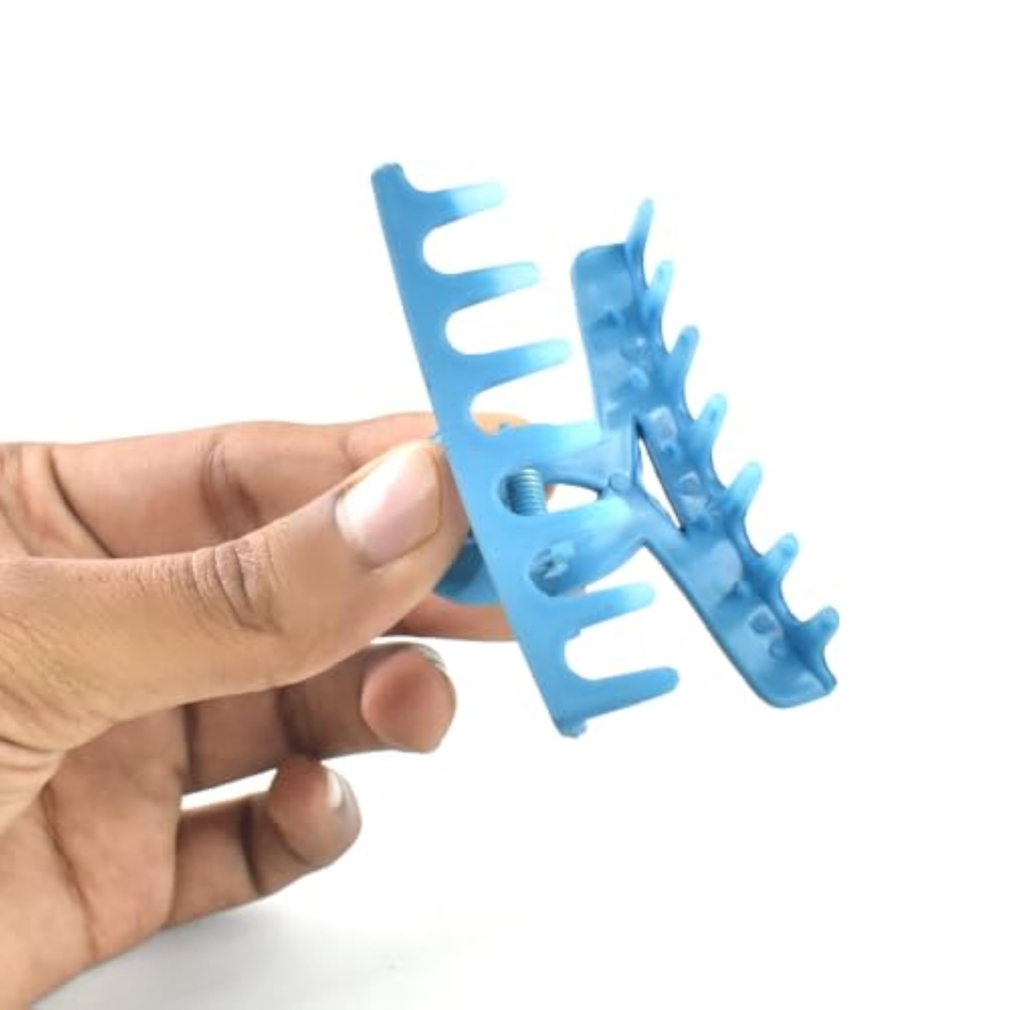 Matte Plastic Hair Barrette Clamp, Simple Design