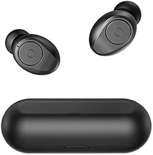 L LINPA WORLD Wireless Earbuds Super Portable True Wireless Stereo Headphones in Ear Deep Bass Built in Mic IPX6 Waterproof with Charging Case (Only 50g) 40H Playtime for Workout Running (Dark Gray)