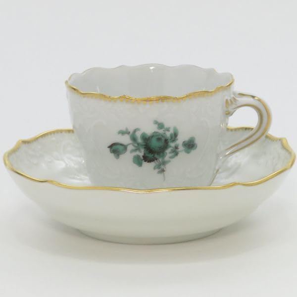 Amazon | マイセン カップ&ソーサー□ワトーの花 グリーン デミタスC&S