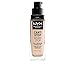 NYX PROFESSIONAL MAKEUP Can't Stop Won't Stop Full Coverage Foundation Makeup, Light Porcelain, 1 Ounce