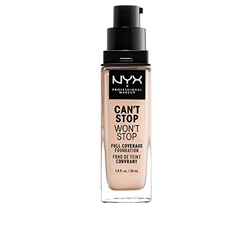 NYX PROFESSIONAL MAKEUP Can't Stop Won't Stop Foundation, 24h Full Coverage Matte Finish - Light Porcelain
