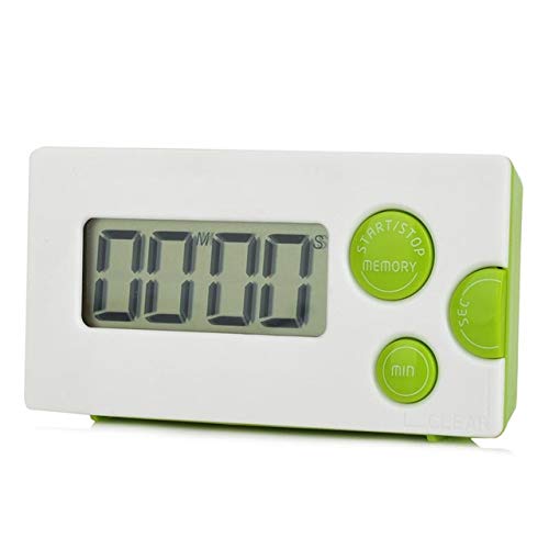 uptodateproducts 1.85″ LCD 4-Digital Kitchen Timer – White + Green