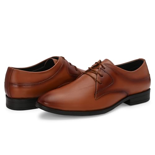 Image of Blue Leather by Centrino Lace-up Men's Formal Shoe | Stylish with Soft Cushioned Insole | Trendy Lace-Up Design | Durable Leather with Anti-Skid Sole | Perfect for Formal Wear (4035)