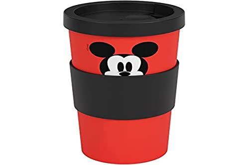 Brinox Metalúrgica LTDA, Copo de Café com Tampa Nutri Mickey Disney,500ml, 8,6 x 8,6 x 16,2 cm, Verm