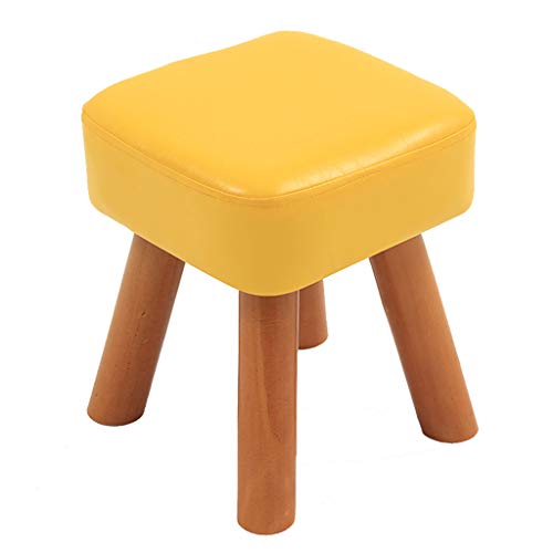 YHKJLYH Reposapiés Cuadrado de Madera tapizado
