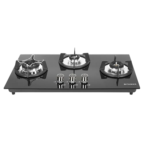 Faber Hob 76 cm 3 Burner|Auto-Ignition|Spillage Proof|Brass Burners|Metal Knobs|Pan Support|2yrs on Burner,5 Yrs Warranty on Valve & Glass|2Yrs... - Image 7