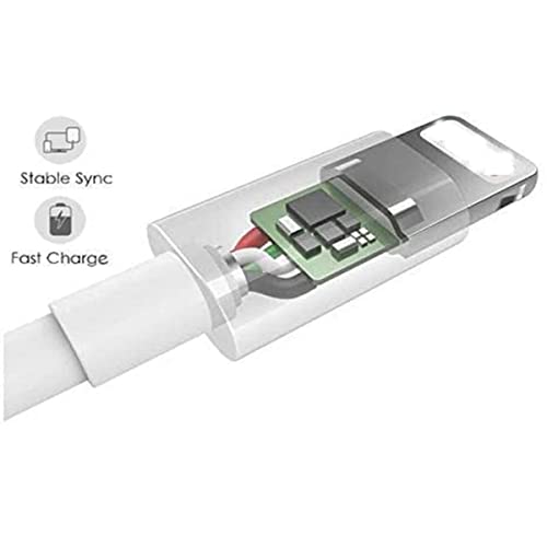 Image of 5W Fast Charger For iPhone X /XR /8 /7 /6S /SE /11 /12|5 Watt USB Adapter With Cable Compatible With Apple iPhone All Series, White