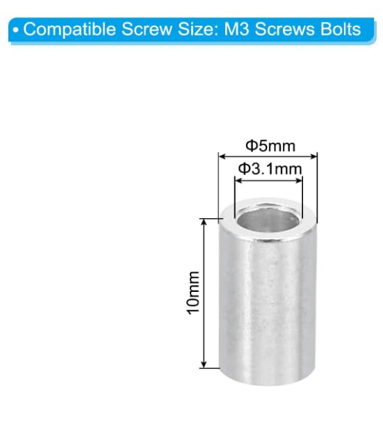 TA-VIGOR 10Pcs M3 Aluminum Spacer - Image 2