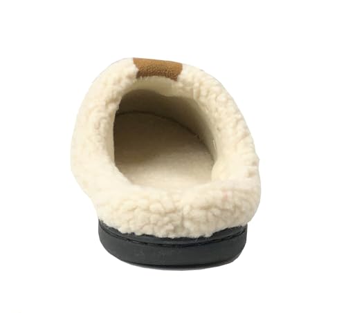 REDVOLUTION Girls Fuzzy Fur Slide Memory Foam Open Toe Slipper with Elastic Back Strap4