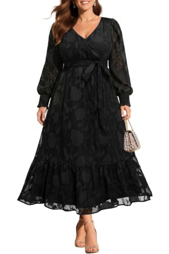 Image of Pinup Fashion Plus Size Wedding Guest Formal Cocktail A Line Long Dress
