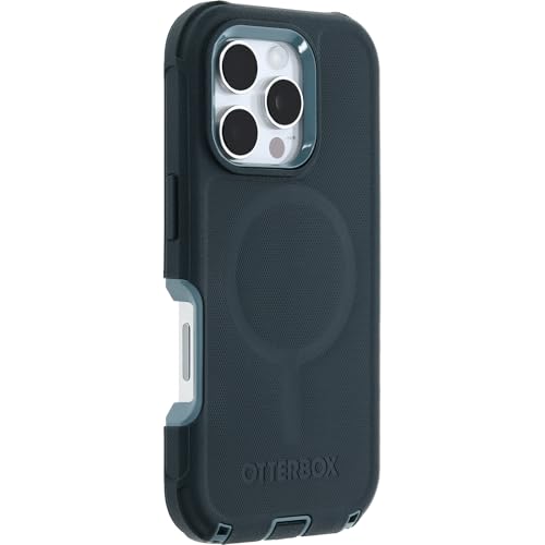 Image of Otterbox Defender MagSafe iPhone 16 Pro Case, Sagebrush - Green, US Military MIL Standard Certified