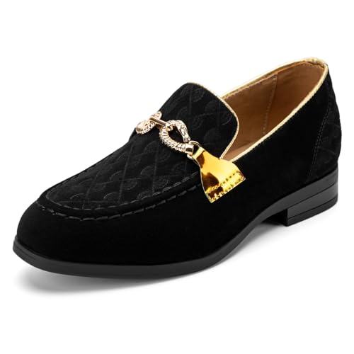 Meijiana Boys' Formal Dress Slip-On Loafers - Tuxedo Shoe for Baby Dress Shoes