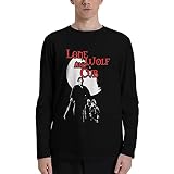 Lone-Wolf-and-Cub T Shirt Anime Mens Casual Round Neck T-Shirts Long Sleeve Tee Black